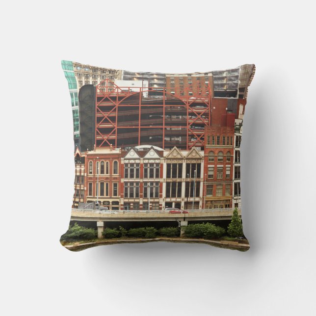 Stad - Pittsburg Pa - Fort Pitt Blvd Kussen (Voorkant)