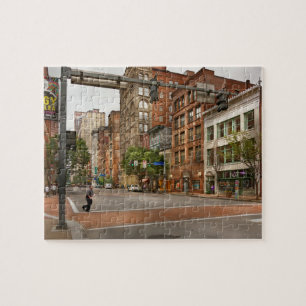 Stad - Pittsburgh PA - Loop achter op schema Legpuzzel