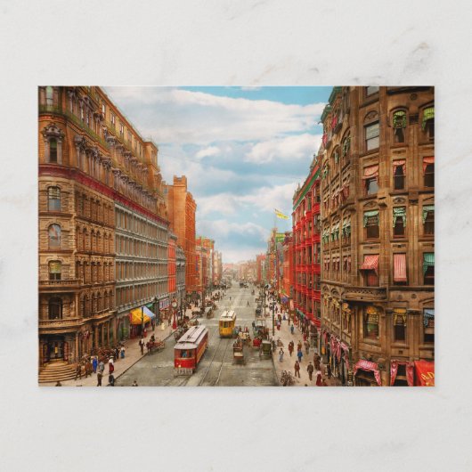 Stad - Rochester NY - Downtown Rochester 1904 Briefkaart (Voorkant)