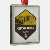 Stad Rocks State Park New Mexico Metalen Ornament (Rechts)