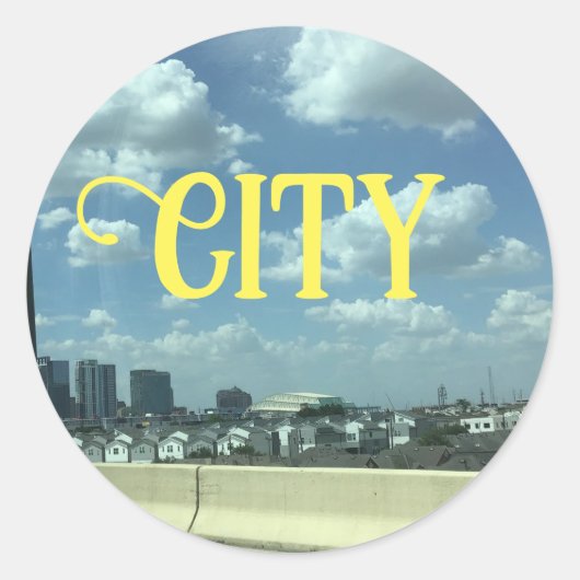 stad ronde sticker (Voorkant)
