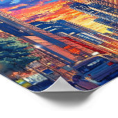 stad ' s nachts poster (Hoek)