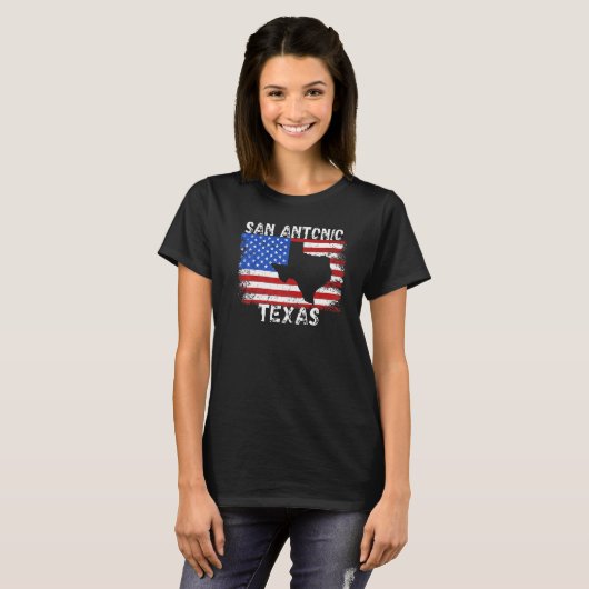 Stad San Antonio Apparel Souvenirs 4 T-shirt (Voorkant volledig)
