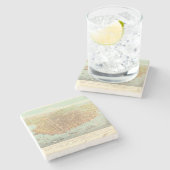  stad San Francisco Restored Map, 1878 Stenen Onderzetter (Zijkant)