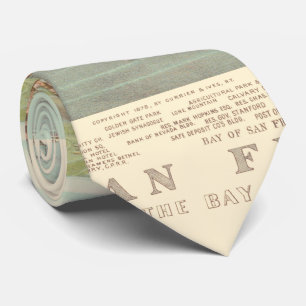  stad San Francisco Restored Map, 1878 Stropdas