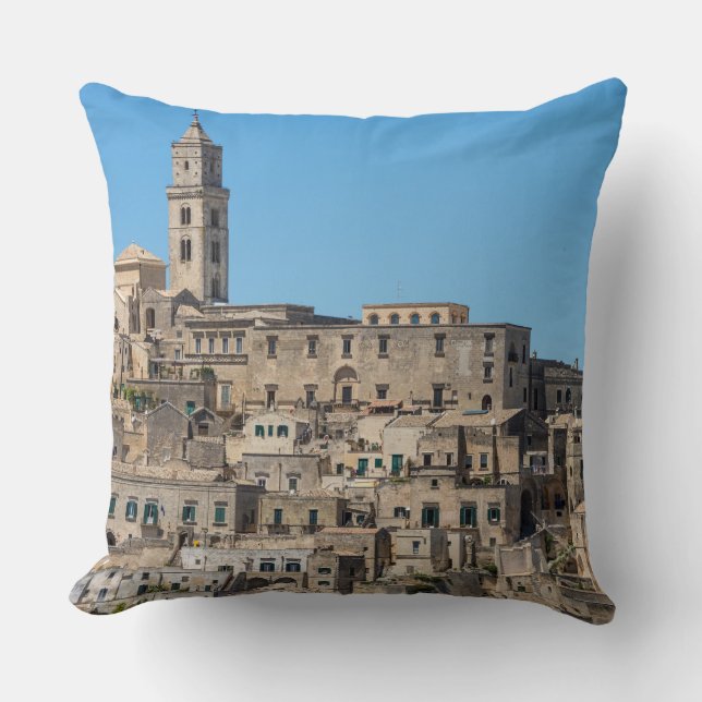 Stad Sassi di Matera in Italië Kussen (Voorkant)