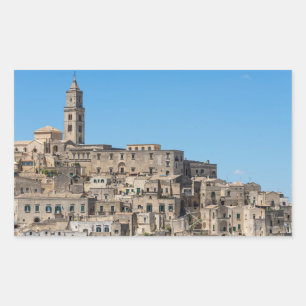 Stad Sassi di Matera in Italië Rechthoekige Sticker