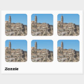 Stad Sassi di Matera in Italië Vierkante Sticker (Vel)