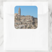 Stad Sassi di Matera in Italië Vierkante Sticker (Tas)