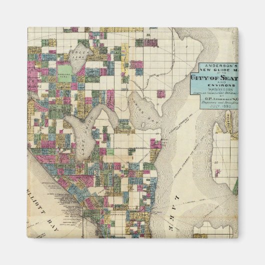 Stad Seattle en Environs Magneet (Voorkant)