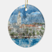 Stad Split in Kroatië Keramisch Ornament (Links)