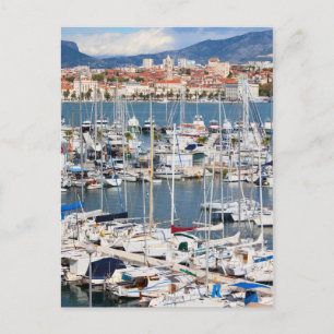 Stad Split Marina in Kroatië Briefkaart