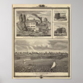 Stad Storm Meer brouwerij, Muscatine bldg Poster