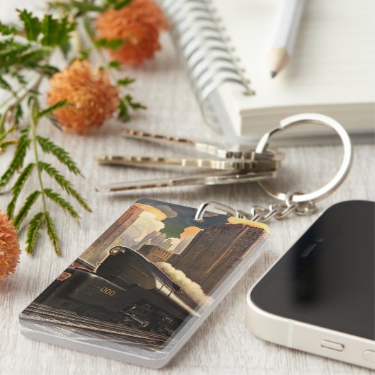  stad, T1 duplextrein op het spoor Sleutelhanger (Voorkant Rechts)