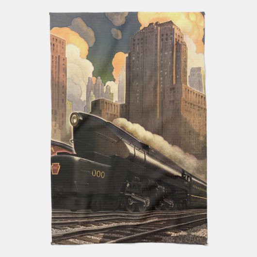  stad, T1 duplextrein op het spoor Theedoek (Verticaal)