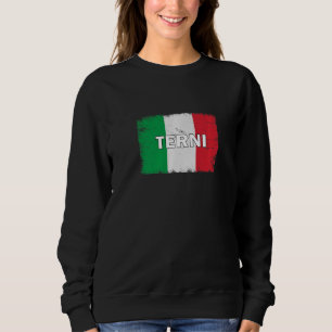 Stad Terni Italië met Italiaanse vlag Trui