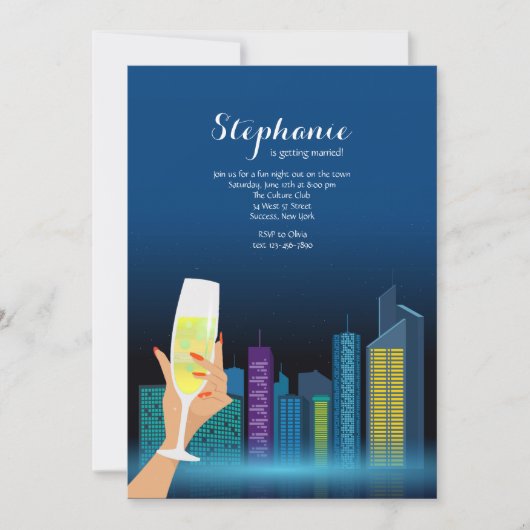 Stad Toast Feest Uitnodiging (Voorkant)