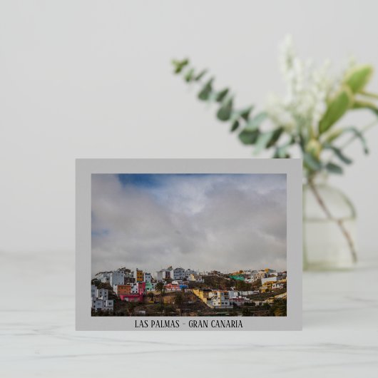 Stad uitzicht van Las Palmas Folie Feestdagen Briefkaart (Staand Voorkant)
