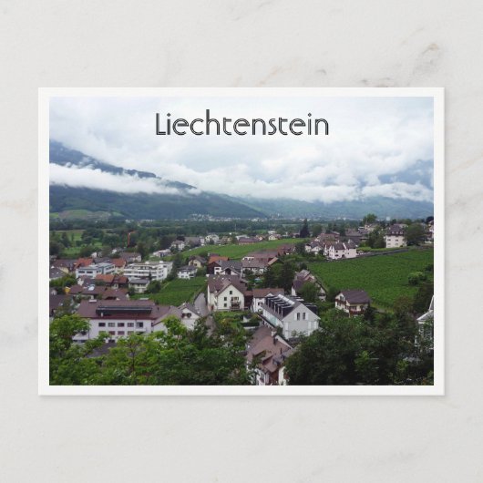 stad vaduz briefkaart (Voorkant)