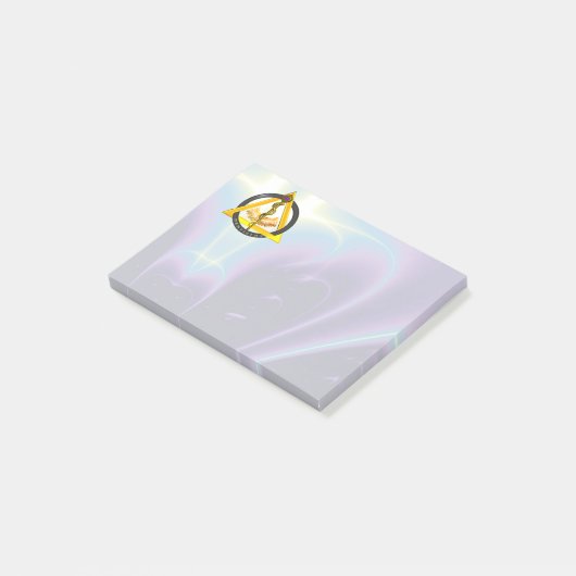 STAD VAN ASCLEPIUS DENTIST SYMBOOL Blue Post-it® Notes (Schuin)