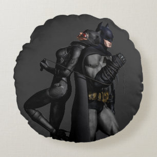 Stad van Batman Arkham Batman en Catwoman Rond Kussen