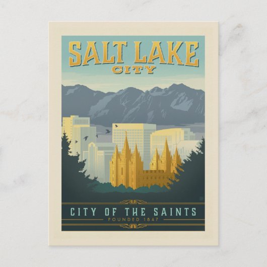 Stad van de heiligen | Salt Lake City, Utah Briefkaart (Voorkant)