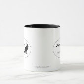 Stad van kraaien zwart en witClean Design Logo Mok (Midden)