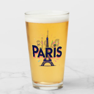 Stad van Licht: Krachtige Parijse typografie kunst Glas
