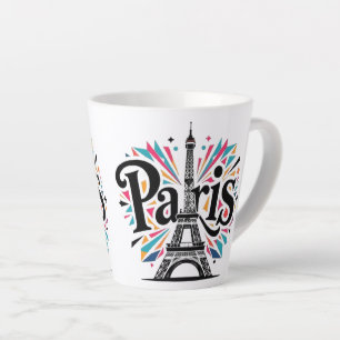 Stad van Licht: Krachtige Parijse Typografie Kunst Latte Mok