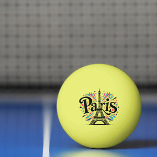 Stad van Licht: Krachtige Parijse Typografie Kunst Pingpongballen
