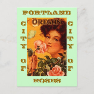 STAD VAN PORTLAND OREGON VAN DE ADVERTENTIE VAN BRIEFKAART