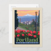 Stad van Roos | Portland, Oregon Briefkaart (Voorkant / Achterkant)