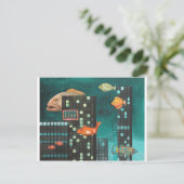 Stad vis briefkaart (Staand voorkant)