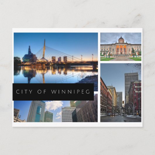 Stad Winnipeg Briefkaart (Voorkant)