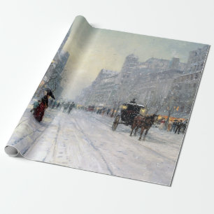  stad Winter Kerstpromenade landschap Cadeaupapier