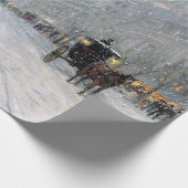 stad Winter Kerstpromenade landschap Cadeaupapier (Hoek)