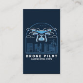 Stad & wolkenkrabbers - Drone Pilot Vertical Visitekaartje (Voorkant)