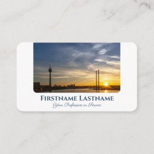 Stad zonsondergang Taxi chauffeur cabbestuurder ge Visitekaartje