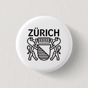 Stad Zürich, ZWITSERLAND Ronde Button 3,2 Cm