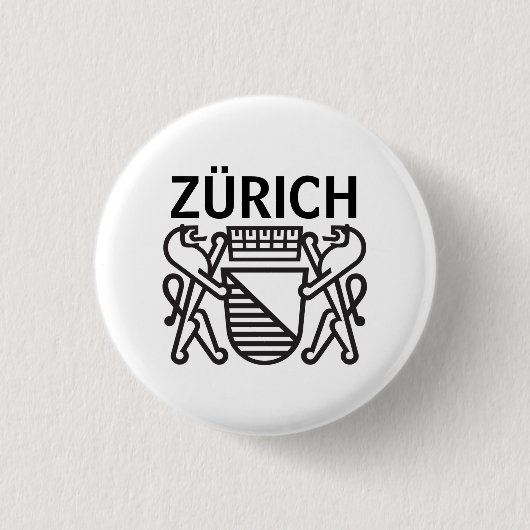 Stad Zürich, ZWITSERLAND Ronde Button 3,2 Cm (Voorkant)