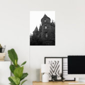 stad zwart - wit poster (Thuiskantoor)