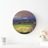 Stade de base-ball - horloge murale acrylique - (Maison)