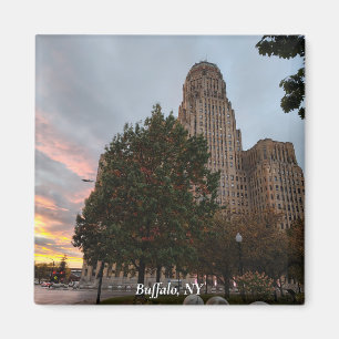 Stadhuis en zonsondergang magneet