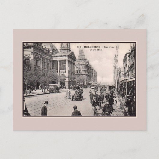  stadhuis van 1900 Melbourne Briefkaart (Voorkant)