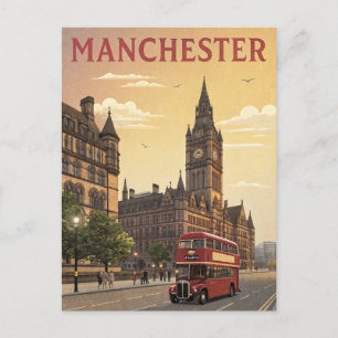  stadhuis van Manchester reizen Briefkaart