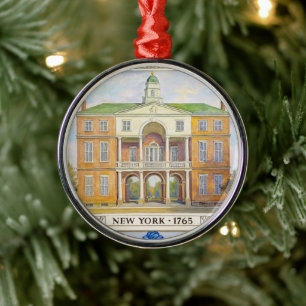 Stadhuis van New York 1765 Metalen Ornament
