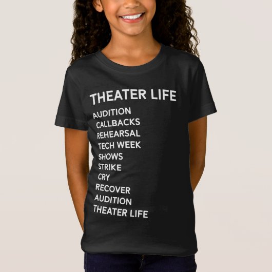 Stadium links rechtsgebied Funny Broadway Theater T-shirt (Voorkant)