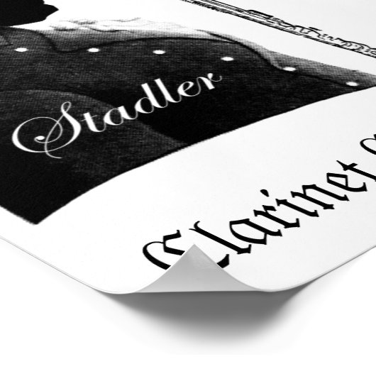 Stadler en Mozart Clarinet Poster (Hoek)