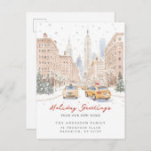 Stads Kerst Nieuw Adres Aankondiging (Voorkant / Achterkant)