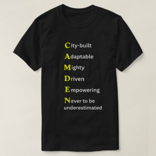 STADS LIEFDE. Motiverende Zwarte Unisex Heren- T-shirt